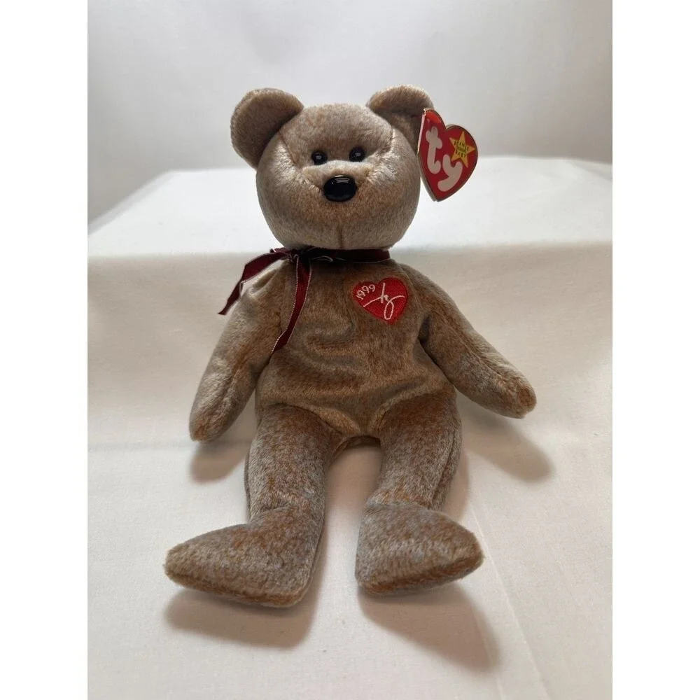 LOT OF‎ 6 assorted Ty Beanie Babies- all original 1990's plush animals w/Tags